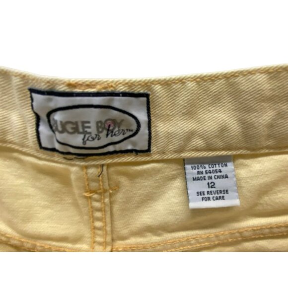 Vintage Bugle Boy for Her Super High Rise Mom Jeans 28 x 27 Yellow 90s Y2K - Picture 3 of 8